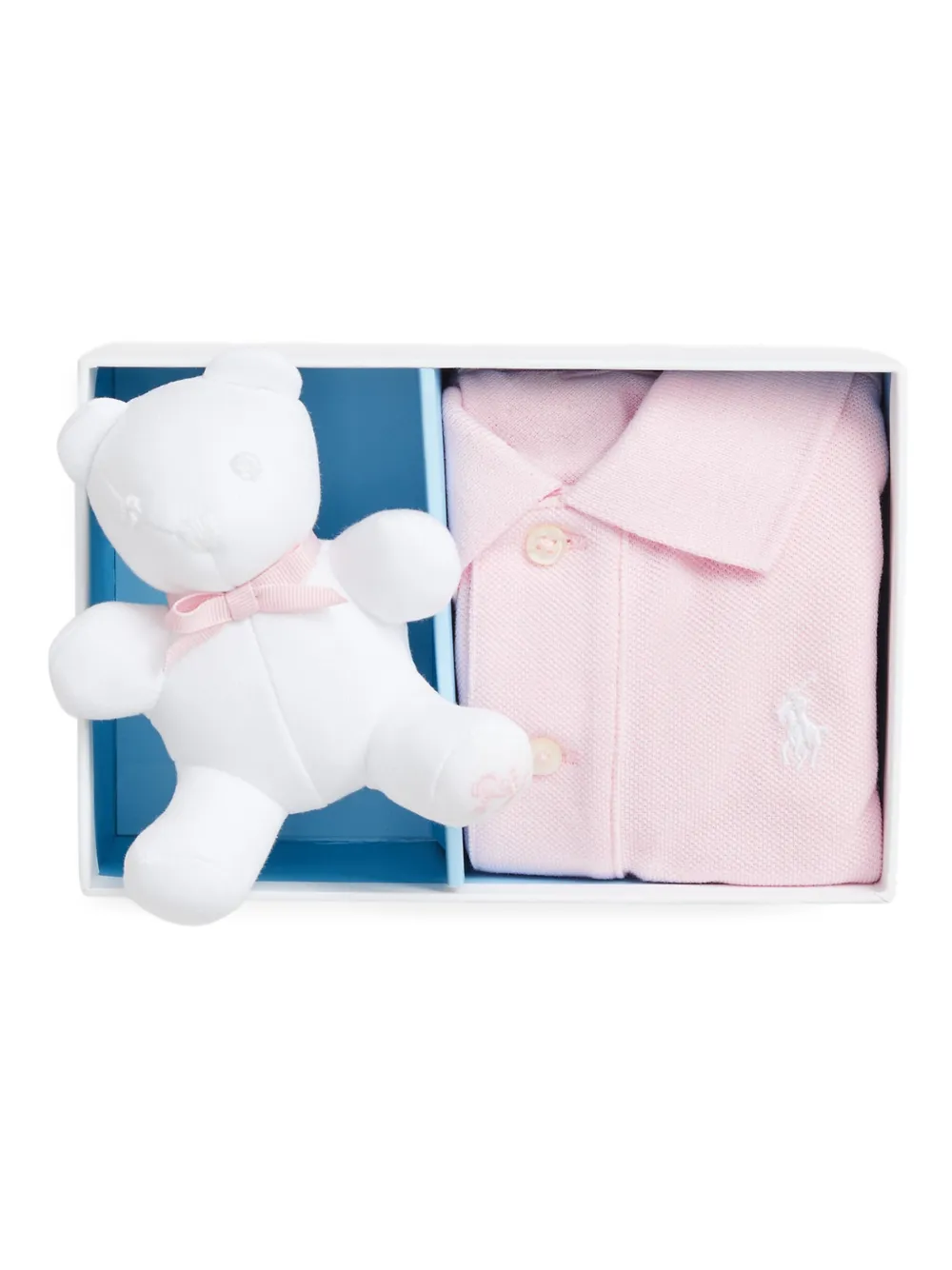POLO RALPH LAUREN KIDS Polo Pony-embroidered polo set - Roze