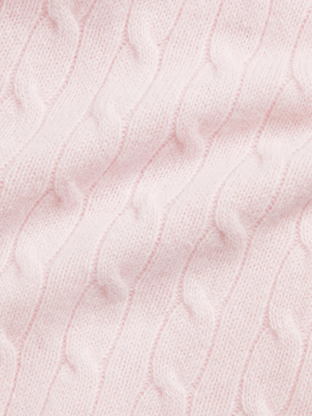 POLO RALPH LAUREN KIDS Kabelgebreide kasjmier romper Roze