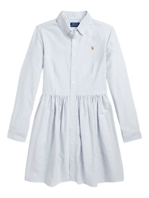 POLO RALPH LAUREN KIDS Classic Oxford Shirt Dress Blue