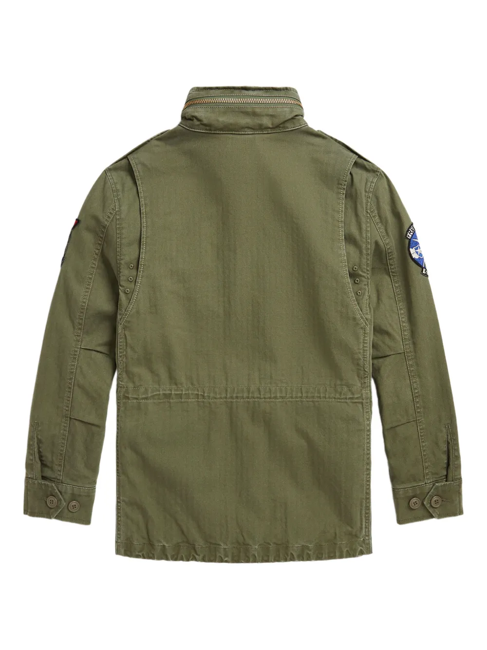 POLO RALPH LAUREN KIDS Katoenen jack met visgraatpatroon Groen