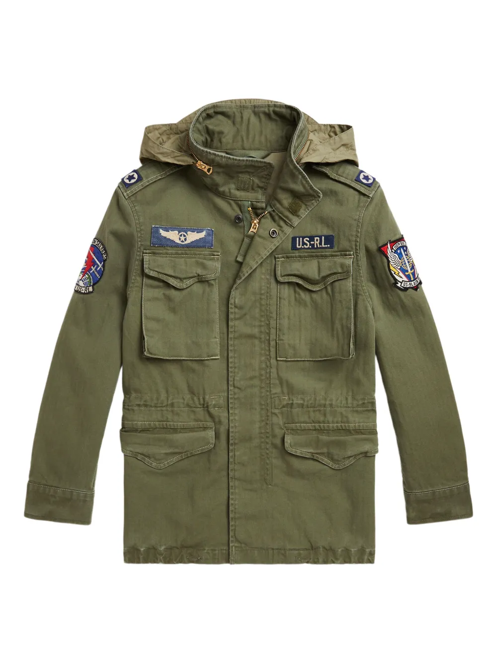 POLO RALPH LAUREN KIDS ヘリンボーン ジャケット - グリーン POLO RALPH LAUREN KIDS ヘリンボーン ジャケット - グリーン