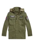 POLO RALPH LAUREN KIDS cotton herringbone field jacket - Green