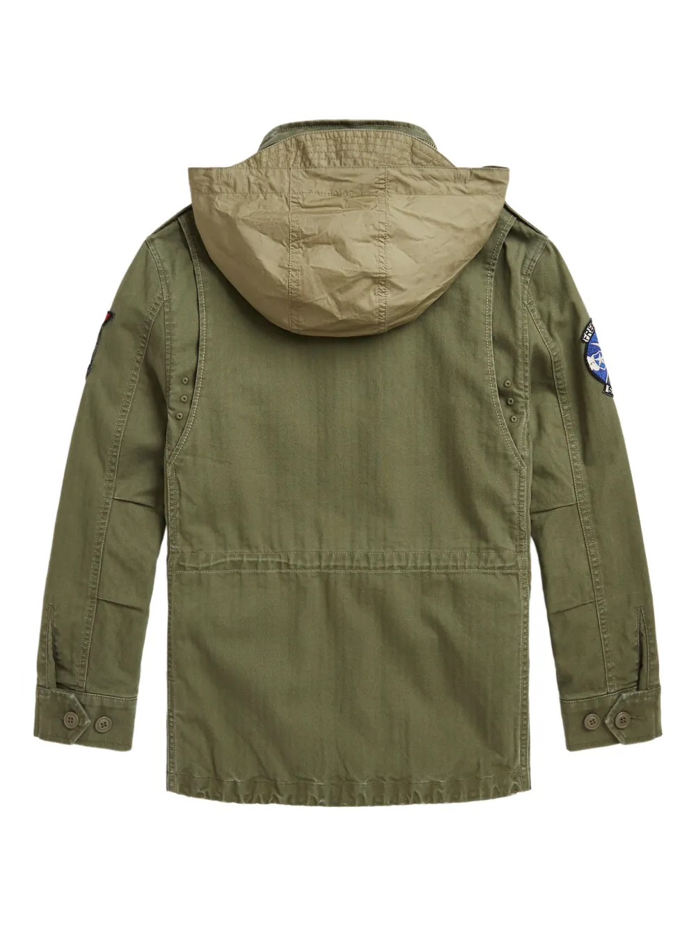 POLO RALPH LAUREN KIDS Katoenen jack met visgraatpatroon Groen