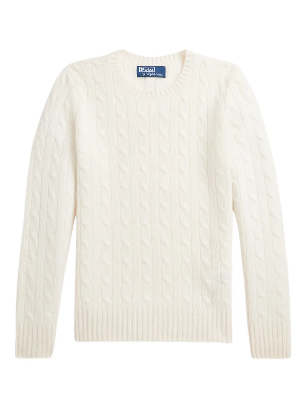 POLO RALPH LAUREN KIDS Kasjmier kabelgebreide trui Wit