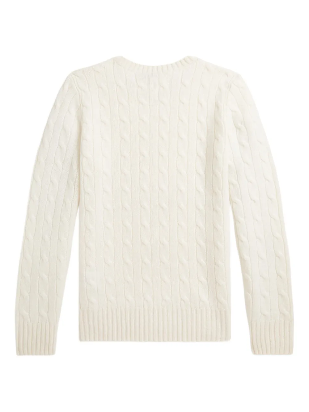 POLO RALPH LAUREN KIDS Kasjmier kabelgebreide trui Wit