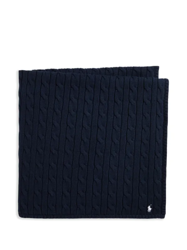 Ralph Lauren ケーブルニット ブランケット ネイビー POLO RALPH LAUREN KIDS ケーブルニット ブランケット | ブルー