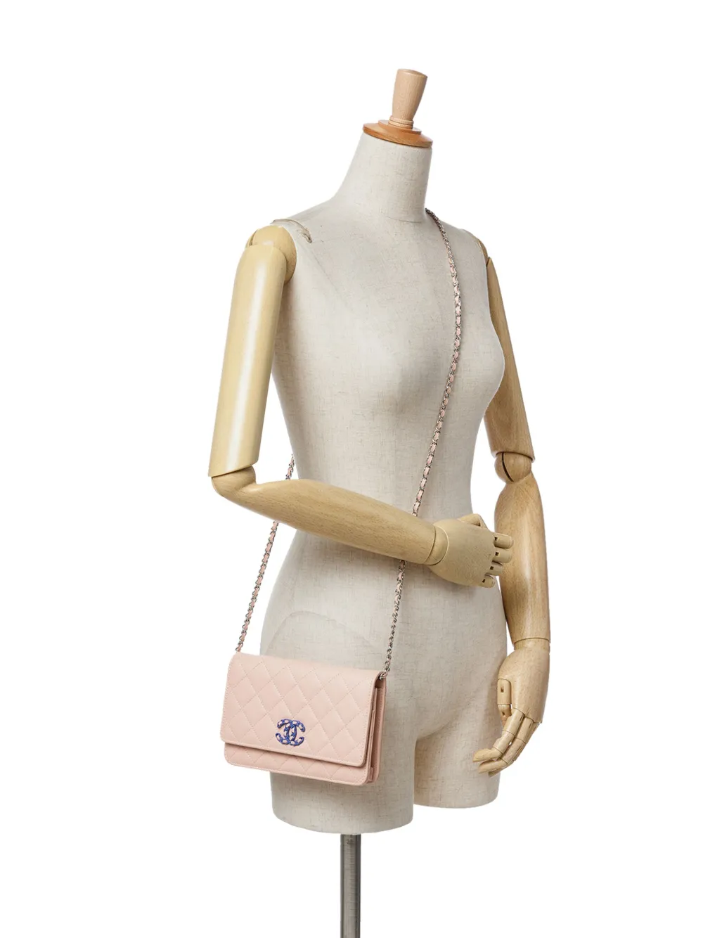 CHANEL Pre-Owned 2021-2024 CC Quilted Caviar Wallet On Chain crossbody bag | Pre-Owned | Image 2