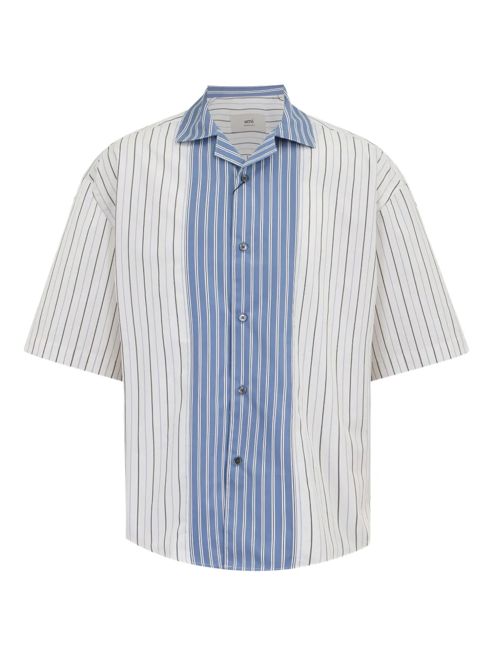 AMI Paris playera de algodón con rayas estampadas | blanco | Image 1
