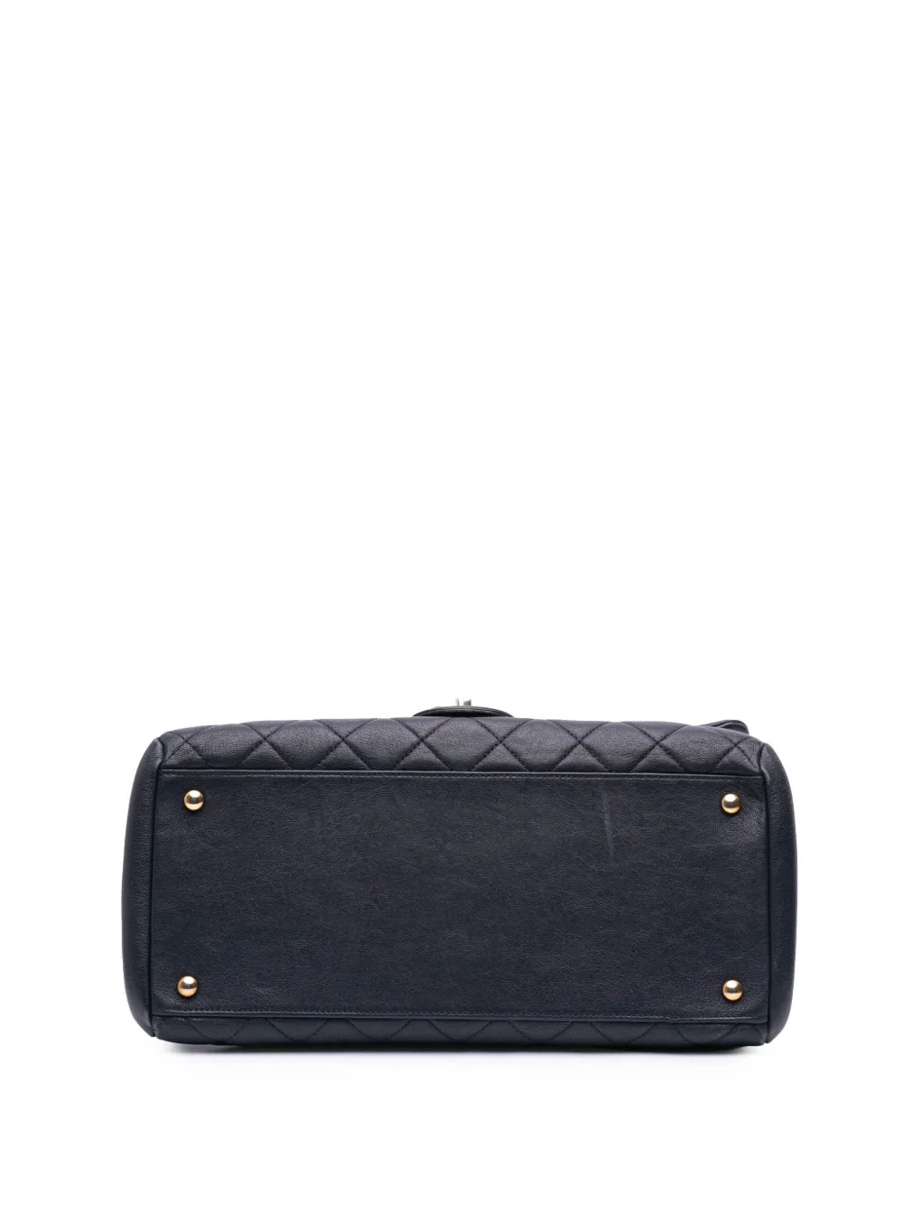 Pre-owned Chanel 2016-2017 Paris Rome Large Sheepskin Trapezio Flap Satchel