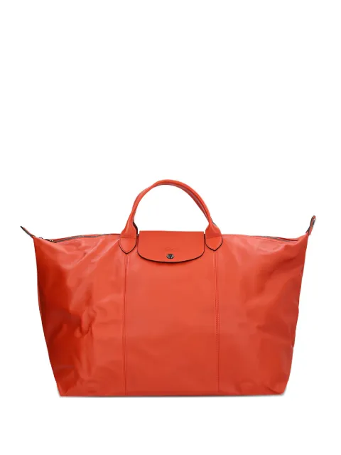 Longchamp leather top-handle luggage