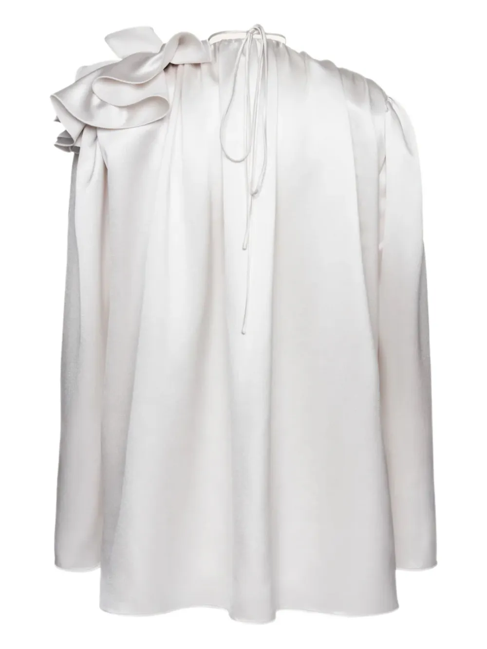 Magda Butrym ruffled-shoulder blouse Wit