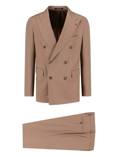 Tagliatore herringbone double-breasted suit