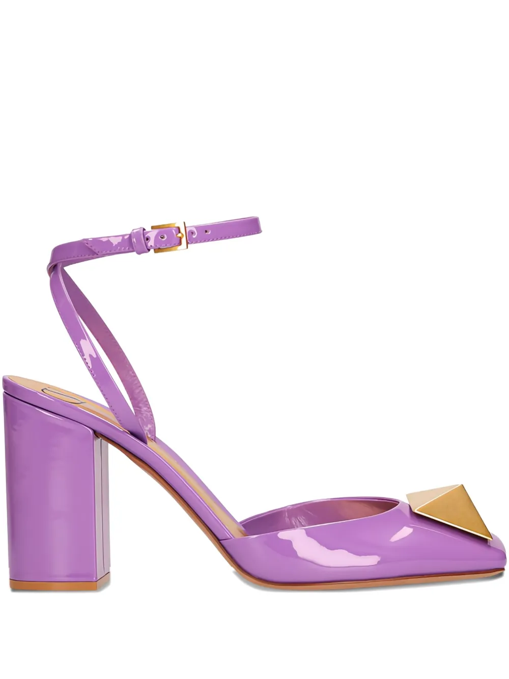 Valentino Garavani 90mm One Stud patent leather pumps Purple