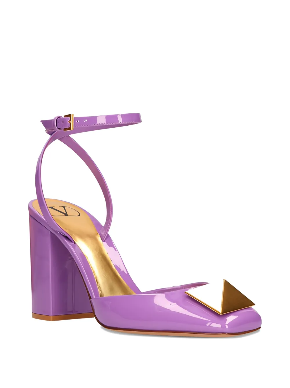 Valentino Garavani 90mm One Stud patent leather pumps Purple