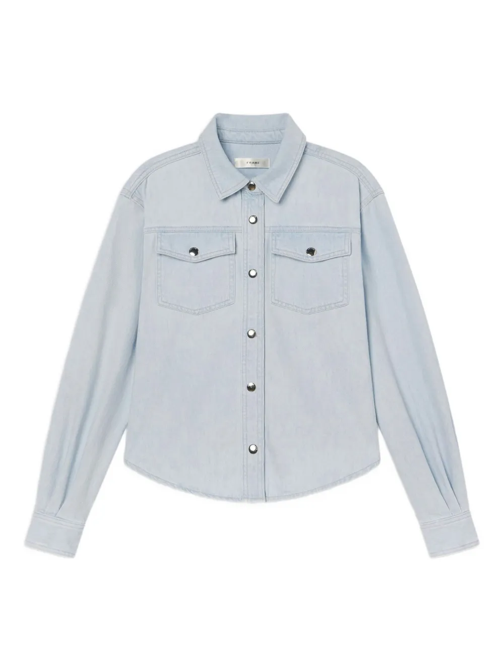Frame Double-pocket Denim Shirt In Blue