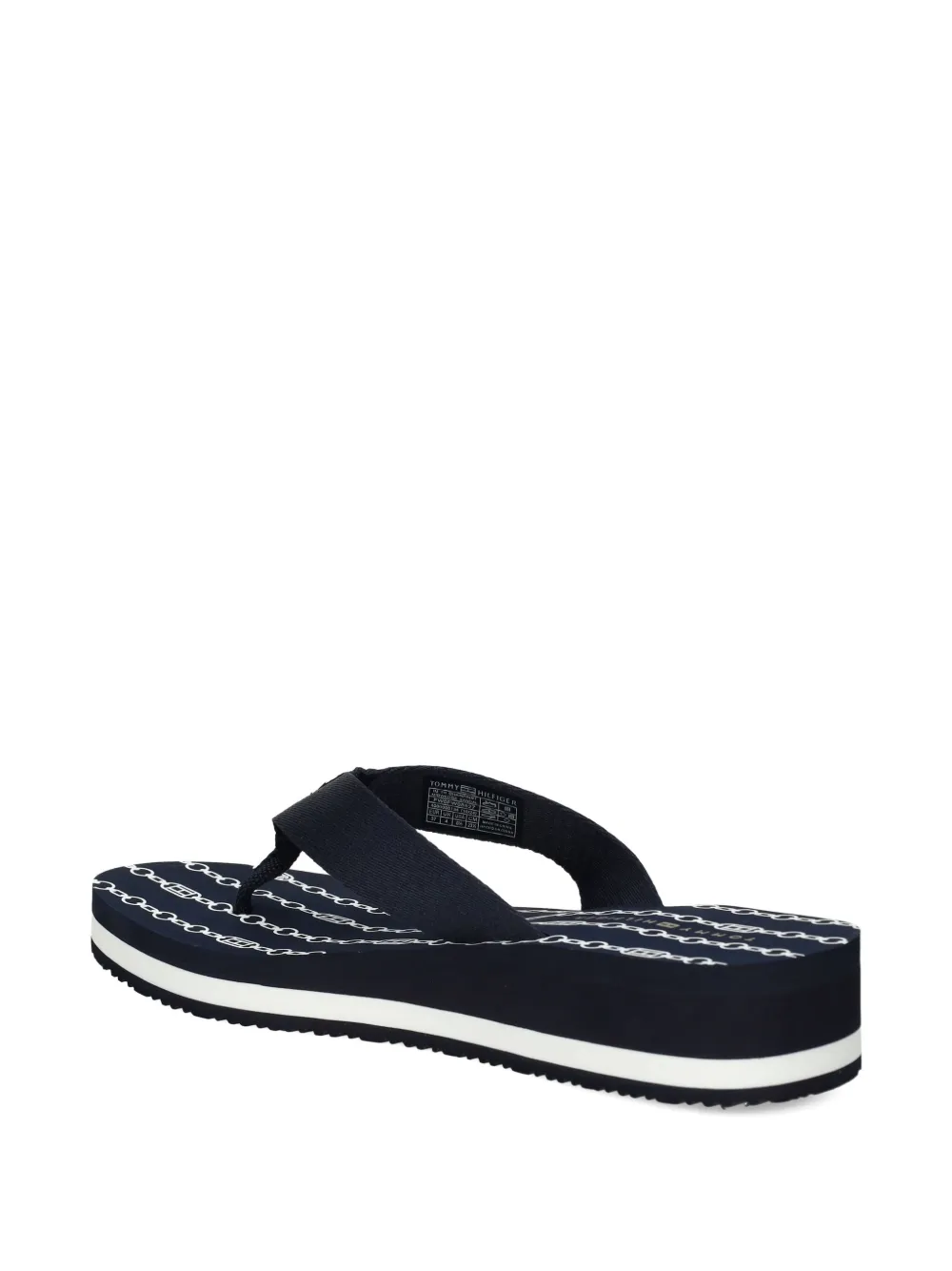 Tommy Hilfiger 38mm chain-print wedge sandals Blue