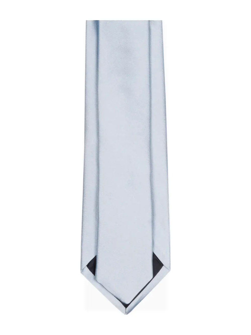 Tagliatore plain silk tie - Blauw