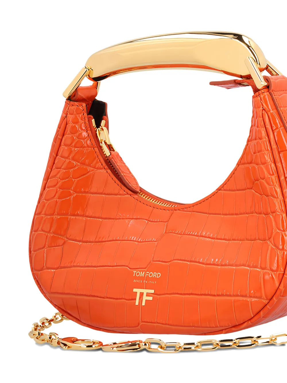 TOM FORD Bianca mini-shopper met krokodillen-reliëf U2068
