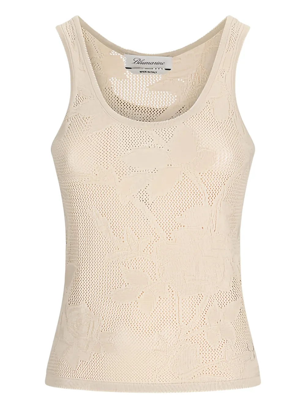 rose-pattern mesh top