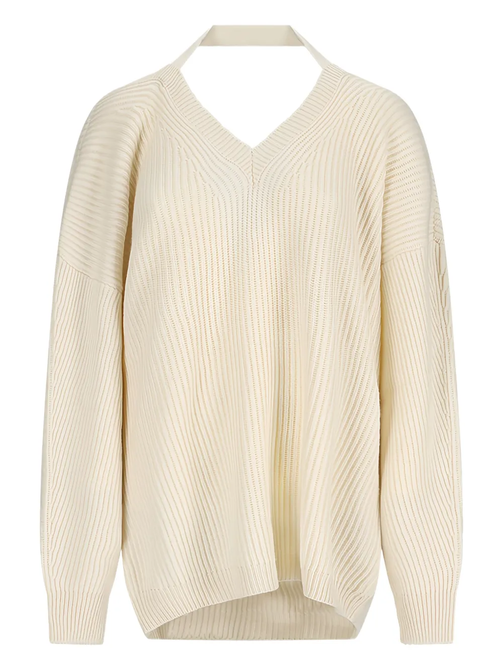 Canessa halter-neck ribbed sweater | Neutrals | Image 1