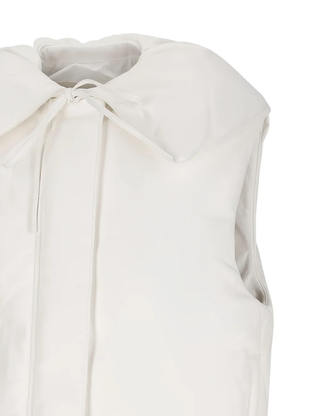 Jil Sander Leren gilet Wit