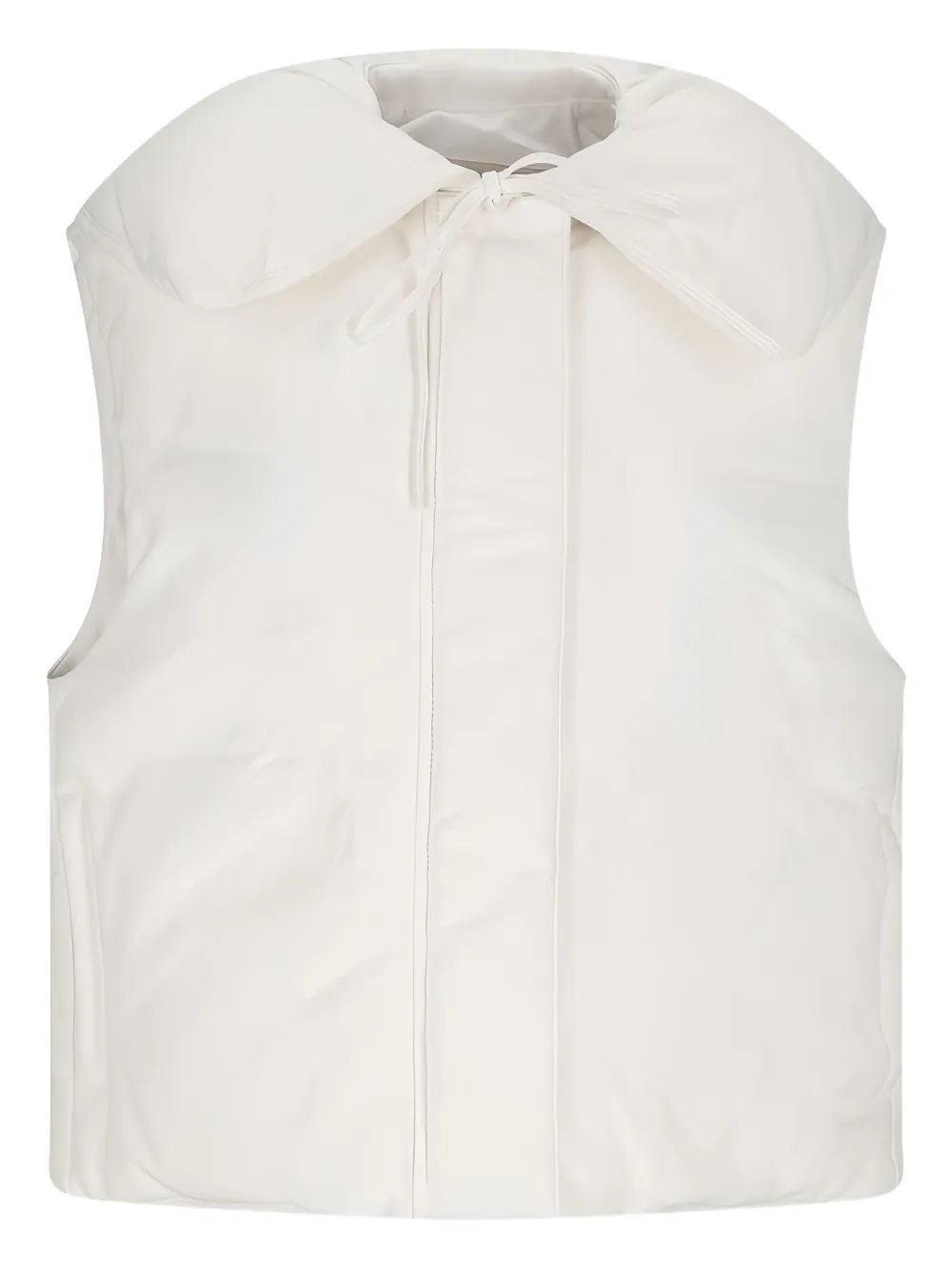 Jil Sander Leren gilet Wit