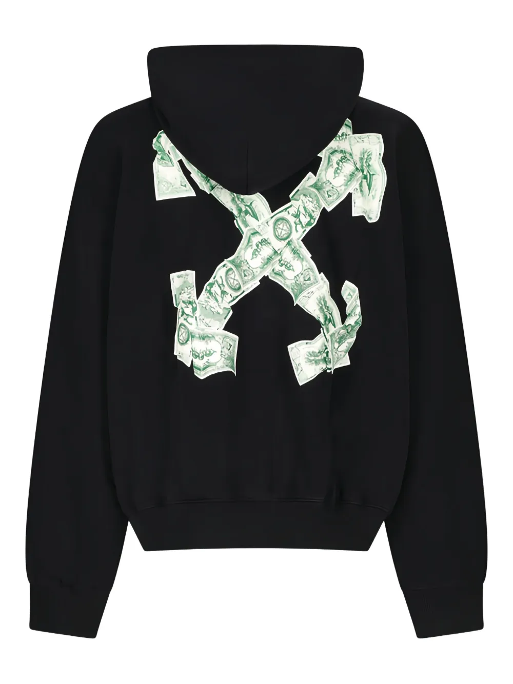Off-White logo-print hoodie Zwart