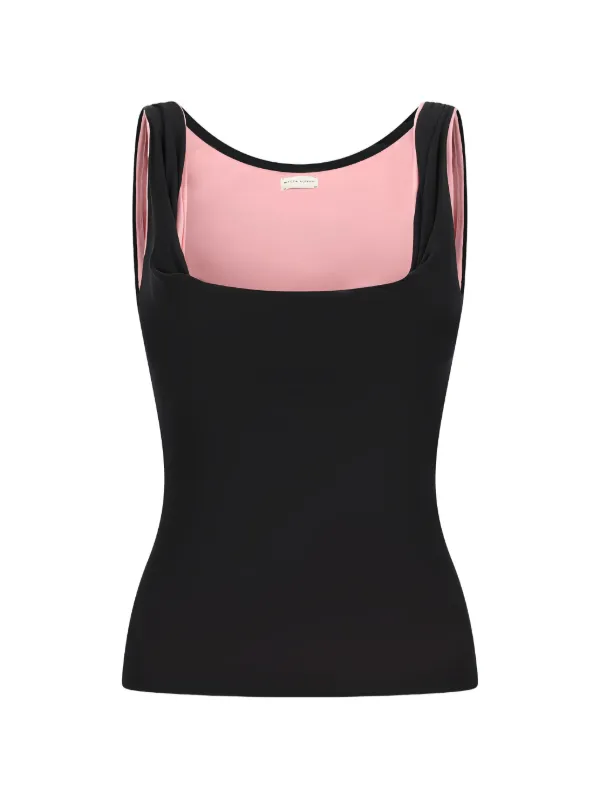 Magda Butrym Square-neck Tank Top in Black