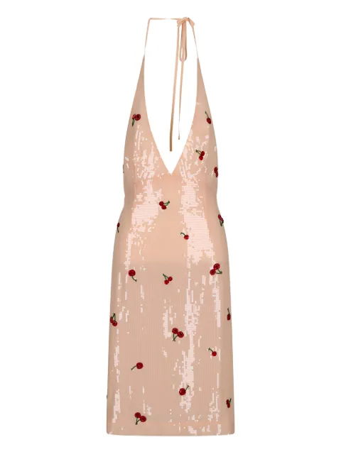 DES PHEMMES cherry-embellished dress