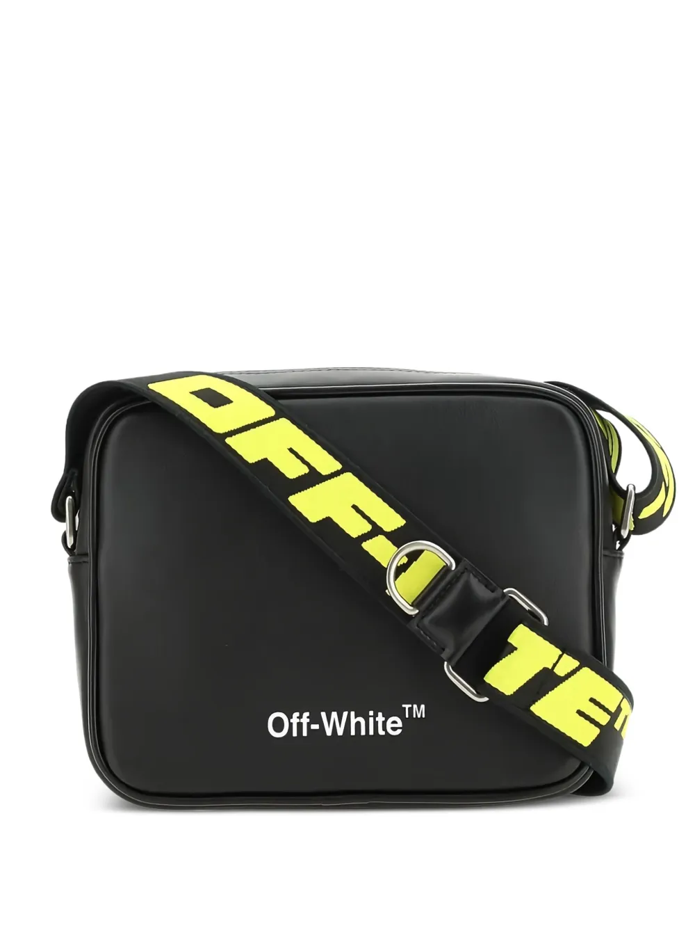 Off-White leather cross body bag Zwart