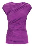THE ANDAMANE draped short-sleeve top - Purple