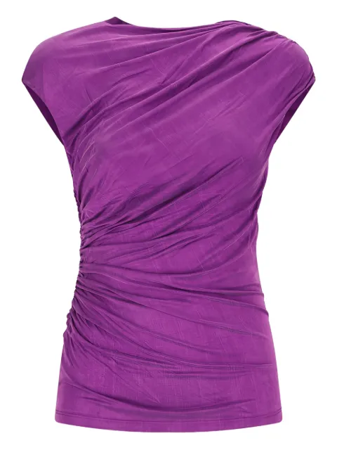 THE ANDAMANE draped short-sleeve top