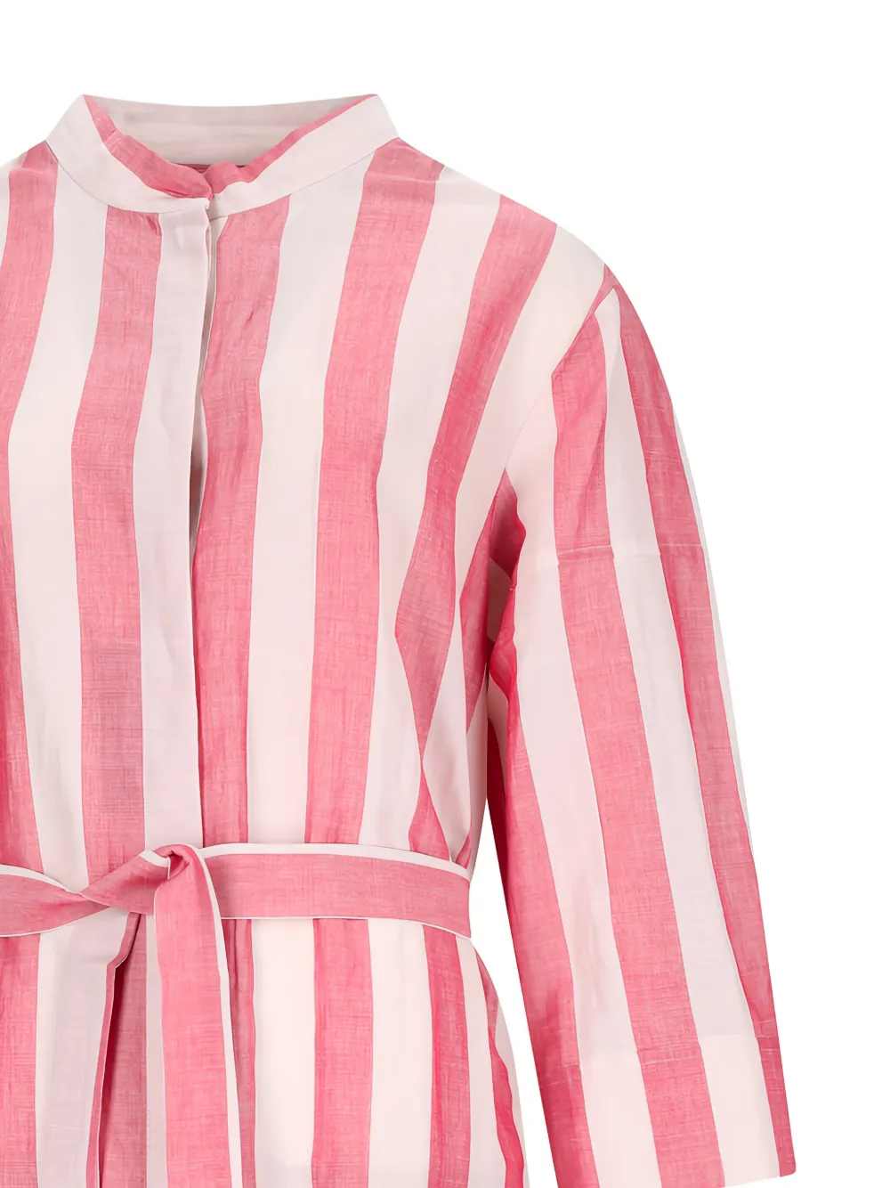 'S Max Mara Rima gestreepte midi-jurk met ceintuur Rood