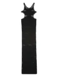 Saint Laurent crochet cut-out dress - Black