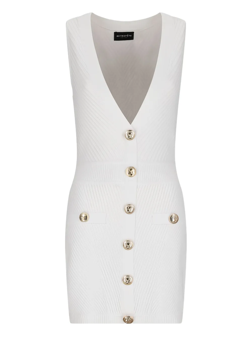 Ellison ribbed button-front dress