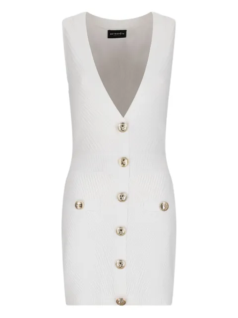 Retrofete Ellison ribbed button-front dress