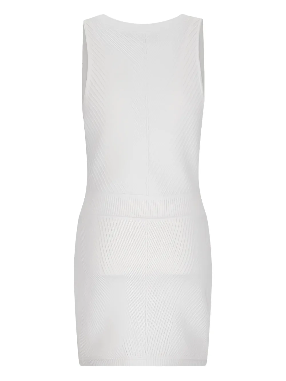 Retrofete Ellison ribbed button-front dress - Wit