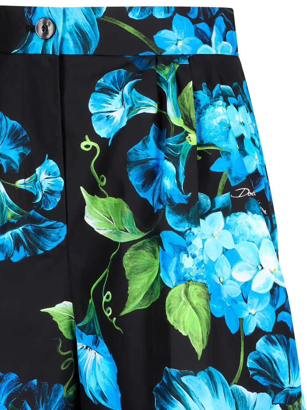 Dolce & Gabbana pleated floral tailored shorts Zwart