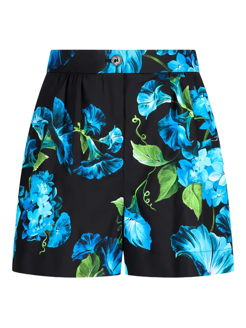 Dolce & Gabbana pleated floral tailored shorts Zwart