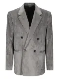 Lardini double-breasted corduroy jacket - Grey