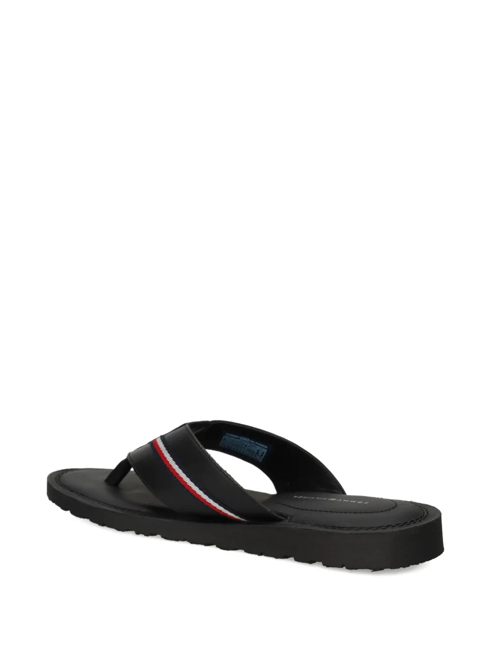 Tommy Hilfiger leather flip flops Black