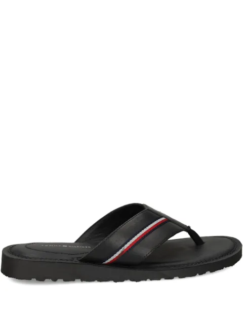 Tommy Hilfiger leather flip flops