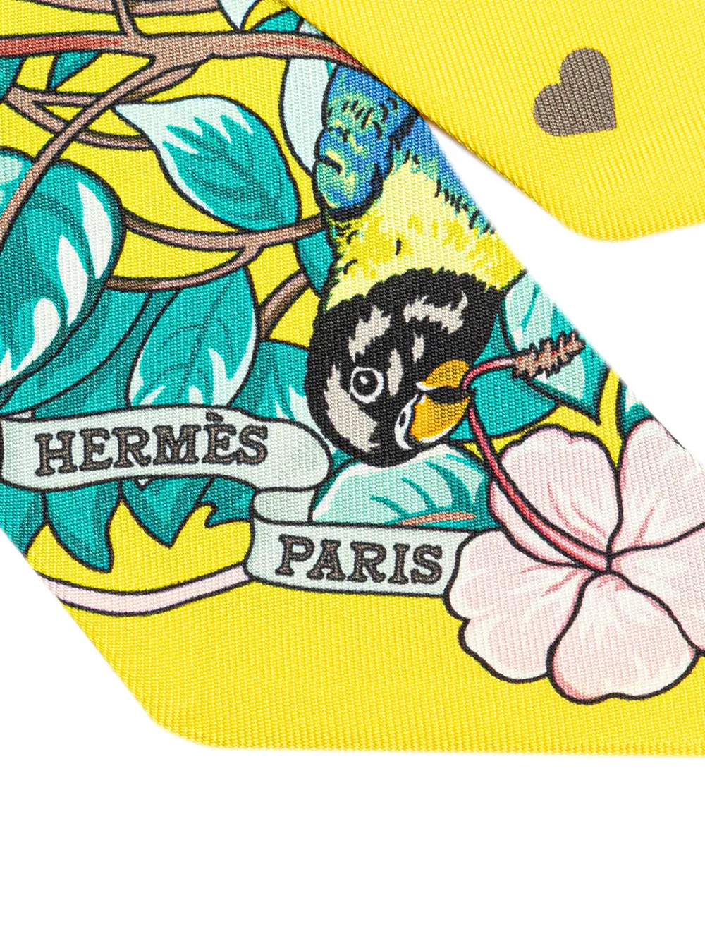 Pre-owned Hermes 2000-2024 Jungle Love Silk Twilly Scarf Scarves