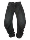 Jean Paul Gaultier gathered jeans - Black