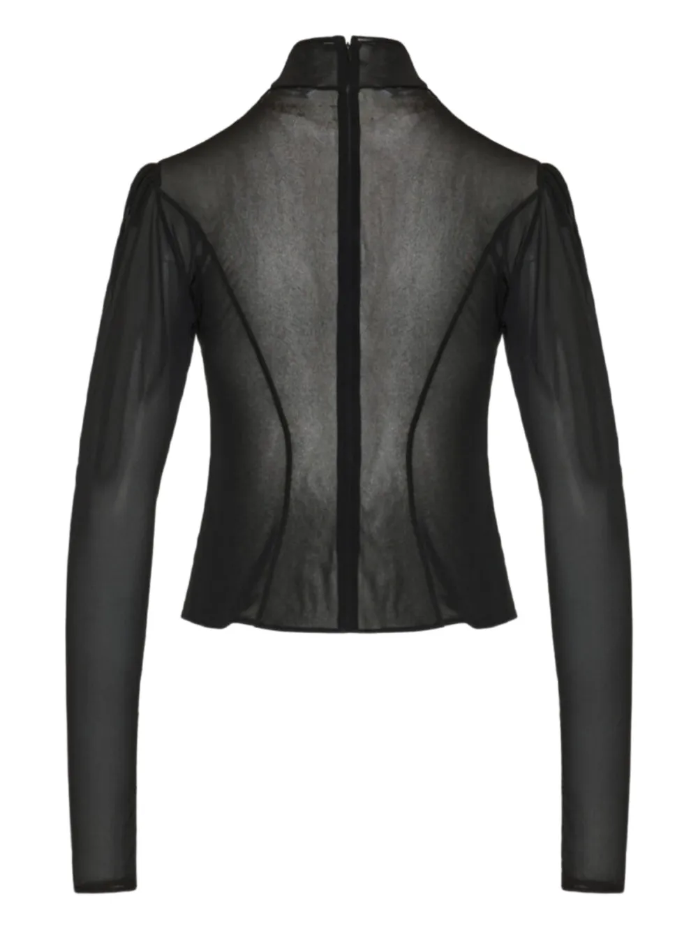  Rabanne Beaded Long-sleeved Top - Black 
