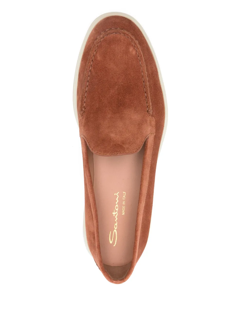Santoni suede loafers Brown