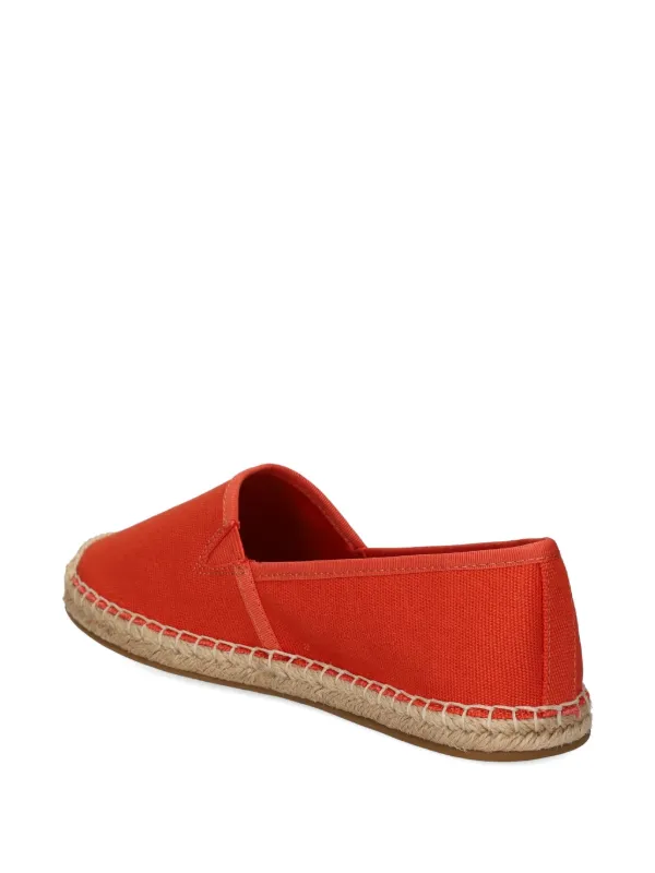Tommy Hilfiger Alpargatas De Lona Con Bandera Bordada Naranja