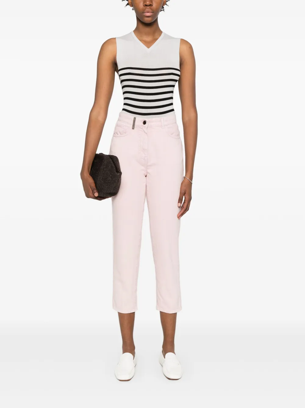Peserico Cropped jeans - Roze