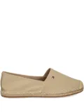 Tommy Hilfiger Flag-embroidered canvas espadrilles - Neutrals