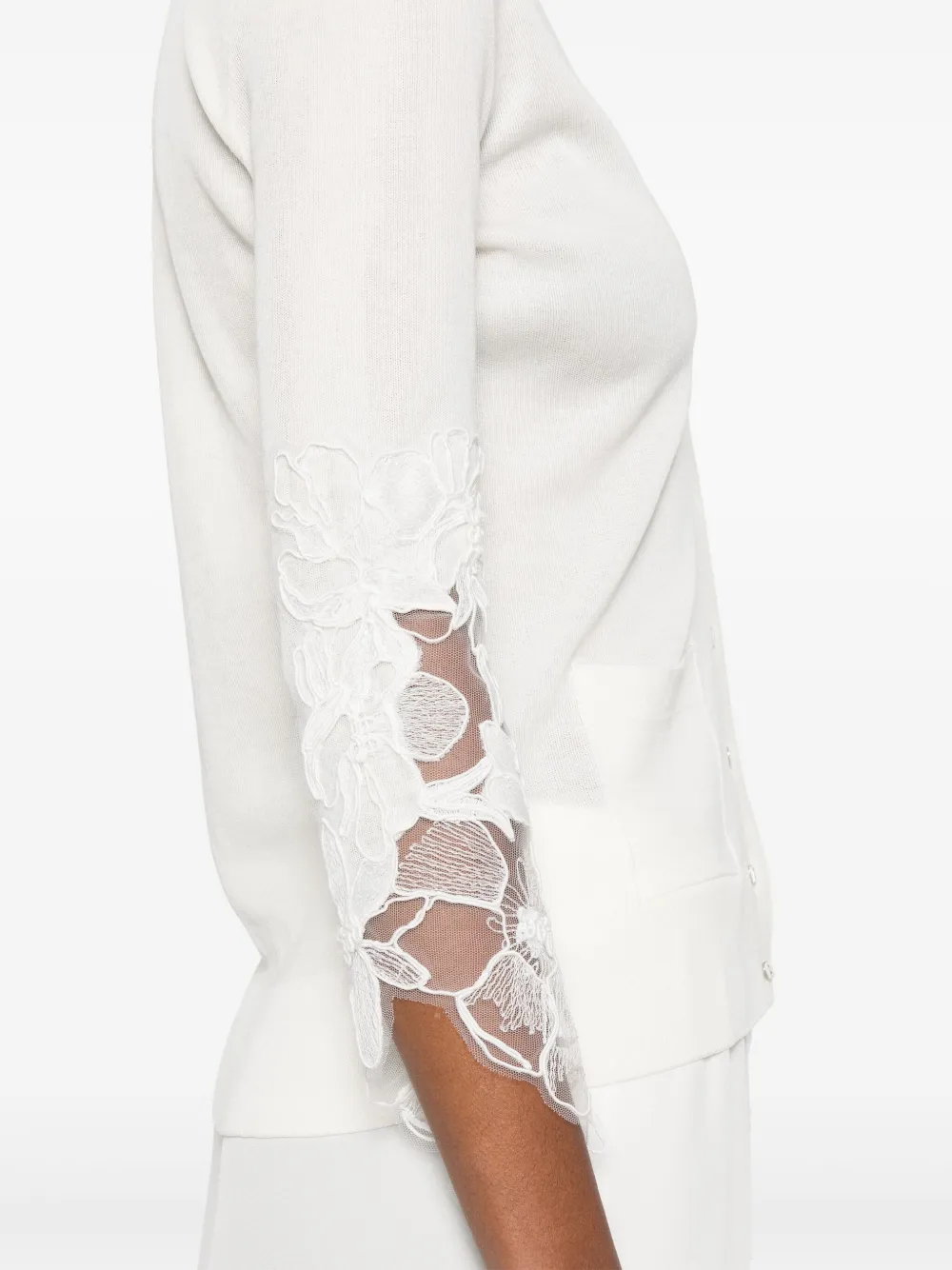 Ermanno Scervino Vest met kant Beige